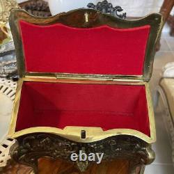 French Antique Jewelry Case Antique Jewelry Box Louis XV Rocaille Antique JAPAN