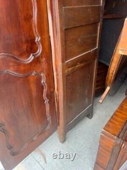 French Antique Large Louis XV Armoire in Walnut Circa 1750
