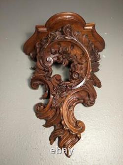 French Antique Louis XV Sconce/Shelf/Pedestal in Walnut. Signed, Dated 1911