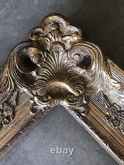 French Antique Louis XV ornate carved gilded frame 20x 24
