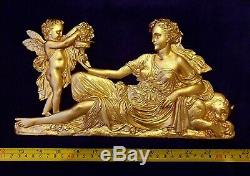 French Antique Louis XVI Gold Gilt Dore Resin Wall Door Moulding Decoration