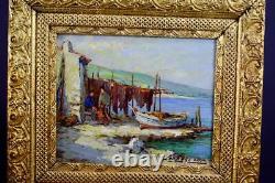 French Antique Painting Oil on Panel Fortuney Louis (1875-1951)
