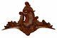 French Antique Rococo Hand Carved Wood Pediment Shell Louis Xv Style