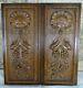 French Antique A Pair Of Wall Panels Hand Carded Oak Wood Salvage Louis Xv St