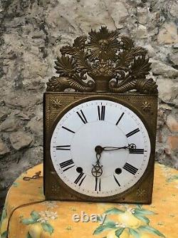 French Comtoise Tall Clock Morbier Sun King Louis XIV 1800s Grandfather Brass