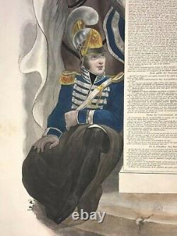 French Constitution Of Louis XVIII 1814 Rare Very Large Antique Print