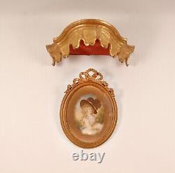 French Country Giltwood Crown Bed Canopy 18th Century Carved Altar Wall Ornament