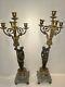 French Empire Bronze Candelabra 19th Century Antique Louis Style Candle Holders
