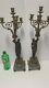 French Empire Bronze Candelabra Antique Louis Style Candle Holders-3k Appraisal