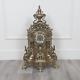 French Louis Xiv Style Brass Gilt Mantel Clock F256
