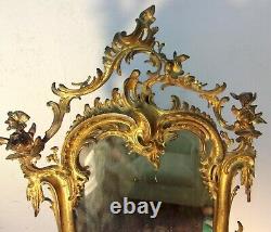 French Louis XIV-Style Ormolu Table-top Mirror