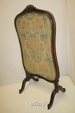 French Louis XV Fireplace Screen with Original Fabric, From France, Circa 19th