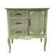 French Louis Xv Shabby Chic Style Side Cabinet 3 Drawer (cy18816)