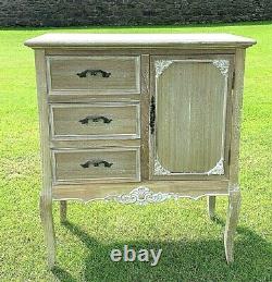 French Louis XV Shabby Chic Style Side Cabinet 3 Drawer (cy18816)