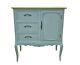 French Louis Xv Shabby Chic Style Side Cabinet 3 Drawer (cy18816gyn)