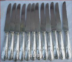 French Louis XV Style Dinner Table Flatware Set 58 pcs Silverplate 1910