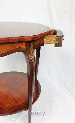 French Louis XV Style Marquetry Gueridon Occasional/Pedestal Table