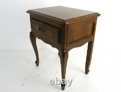 French Louis XV/XVI Style Carved Nightstand End Table Cabinet Wood 40s-50s