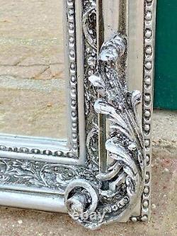 French Louis XVI Romantic Mirror in Silver