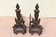 French Louis Xvi Style Metal Fireplace Andirons Fire Dogs, Circa 19th Century