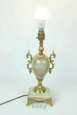French Louis XVI Style Onyx and Ormolu Table Lamp FREE Shipping 5095