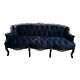 French Louis Xvi Style Sofa In Black Velvet