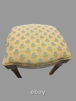 French Louis XVI Style Upholstered Vanity Stool