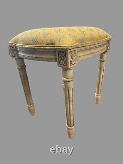 French Louis XVI Style Upholstered Vanity Stool