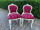 French Louis Xvi Style Fuchsia Chairs A Pair