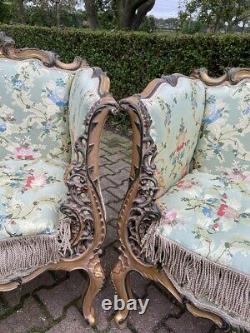 French Louis XVI style pair of 2 chairs