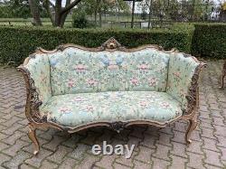 French Louis XVI style sofa + 2 chairs