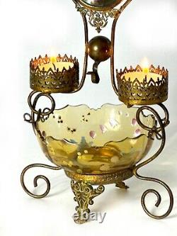 French antique Louis XV style gilded watch Jewel stand /bevelled mirror