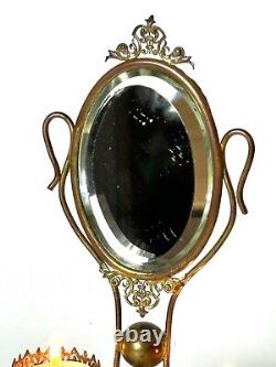 French antique Louis XV style gilded watch Jewel stand /bevelled mirror