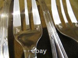 French silver-plate 12 pastry cake forks christofle Rubans Louis XVI