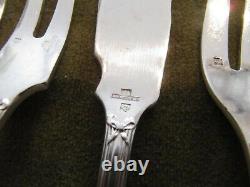 French silver-plate appetizer serving set 4p Christofle Louis XVI rubans (b)