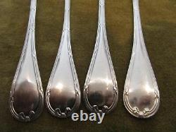 French silver-plate appetizer serving set 4p Christofle Louis XVI rubans (b)