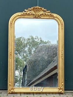 Full Length/Floor Mirror in French Louis XVI-Style in Antique Gold Finish