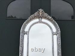 Full length / floor mirror in French Louis XVI Style in silver leaf