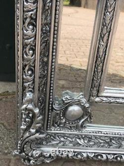 Full length / floor mirror in French Louis XVI Style in silver leaf