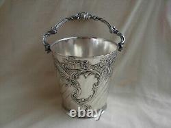 GALLIA, ANTIQUE FRENCH SILVERPLATED ICE BUCKET, LOUIS 15 STYLE, EARLY 20th CENTURY