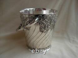 GALLIA, ANTIQUE FRENCH SILVERPLATED ICE BUCKET, LOUIS 15 STYLE, EARLY 20th CENTURY