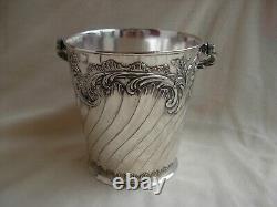 GALLIA, ANTIQUE FRENCH SILVERPLATED ICE BUCKET, LOUIS 15 STYLE, EARLY 20th CENTURY