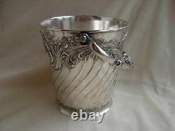 GALLIA, ANTIQUE FRENCH SILVERPLATED ICE BUCKET, LOUIS 15 STYLE, EARLY 20th CENTURY