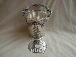 GALLIA, ANTIQUE FRENCH SILVERPLATED ICE BUCKET, LOUIS 15 STYLE, EARLY 20th CENTURY