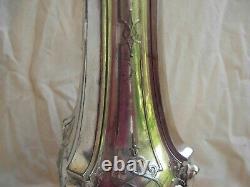 GALLIA, ANTIQUE FRENCH SILVERPLATED VASE, LOUIS 16 STYLE, 12,9, EARLY 20th CENTURY