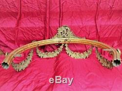 GEORGOUS ANTIQUE RARE BRONZE FRENCH BED CANOPY LOUIS XVI Style