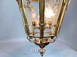 Gilded Splendor French Louis XVI Style Chandelier Lantern-European Craftsmanship