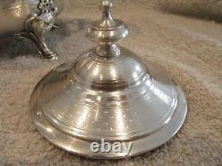 Gorgeous 1900 french sterling guilloche silver sugar bowl Louis XVI st 341g 12oz
