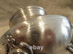 Gorgeous 1900 french sterling guilloche silver sugar bowl Louis XVI st 341g 12oz