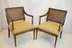 Gorgeous French Louis Xvi Fruitwood Foyer Living Room Arm Chairs C. 1930's
